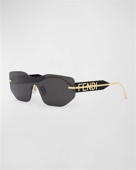 fendi oversized glitter metal sunglasses|fendi round 52mm sunglasses.